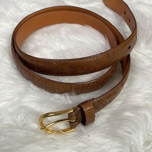 Brown Ostro Grain Belt , Full Grain Cow Hide Lined Waist size 42